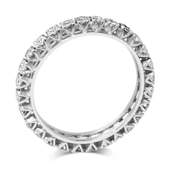 Platinum Single Cut All Round Diamond Eternity Band Ring
