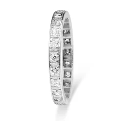 Platinum Single Cut All Round Diamond Band