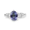 Platinum Tanzanite and Diamond Vintage Ring