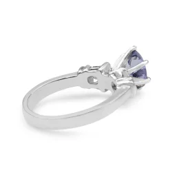 Platinum Tanzanite and Diamond Vintage Ring