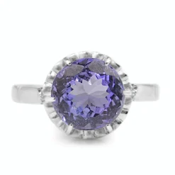 Platinum Tanzanite Vintage Solitaire Ring