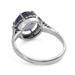 Platinum Tanzanite Vintage Solitaire Ring