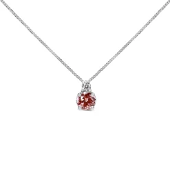Platinum Treated Pink and White Diamond Necklace