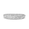 Platinum Vintage 2 Row Diamond Band Ring