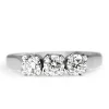 Platinum Vintage 3 Stone Diamond Ring