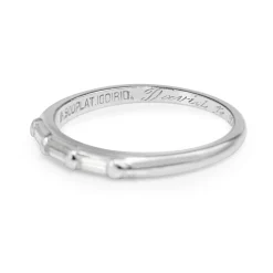 Platinum Vintage Baguette Diamond Band