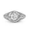Platinum Vintage Diamond Filigree Ring