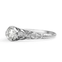 Platinum Vintage Diamond Solitaire Ring