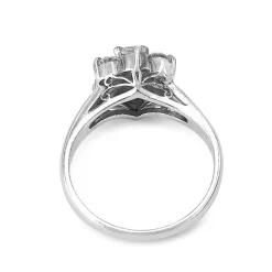 Platinum Vintage Diamond Daisy Cluster Ring