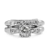 Platinum Vintage Old and Single Cut Diamond Ring Set