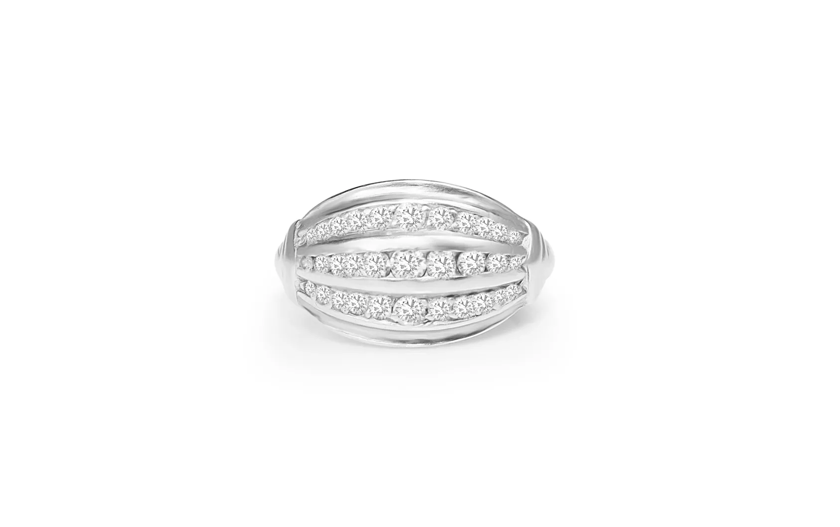 Platinum Vintage Old Cut Diamond Ring