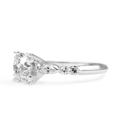 Platinum Vintage Old Cut Diamond Solitaire Ring