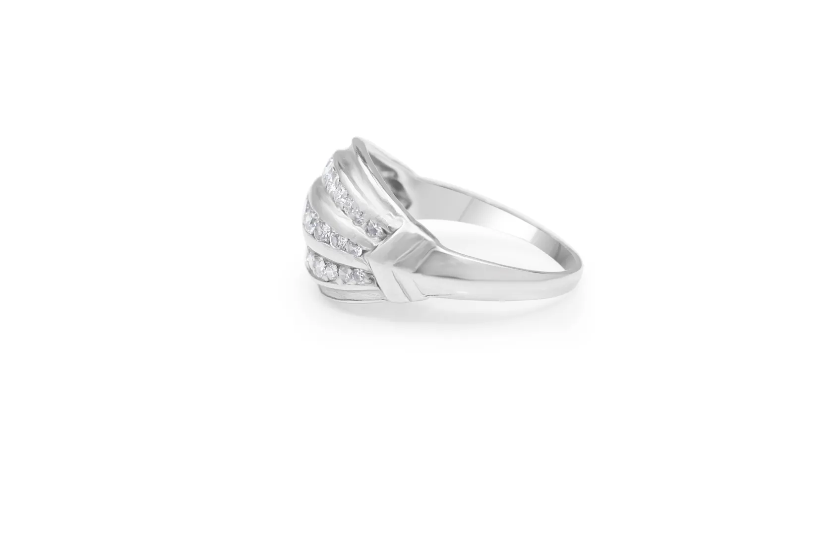 Platinum Vintage Old Cut Diamond Ring