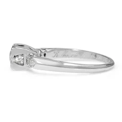 Platinum Vintage Old Cut Diamond Ring