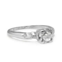 Platinum Vintage Old Cut Diamond Ring