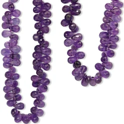 Silver Amethyst Briolette Necklace