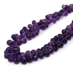 Silver Amethyst Briolette Necklace