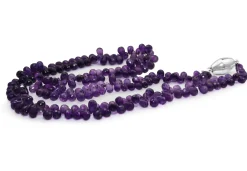 Silver Amethyst Briolette Necklace