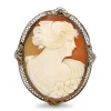 Silver Antique Cameo Brooch / Pendant