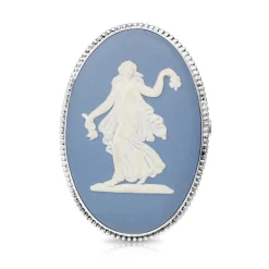 Silver Wedgewood Brooch