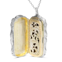 Sterling Silver Antique Vinaigrette Necklace