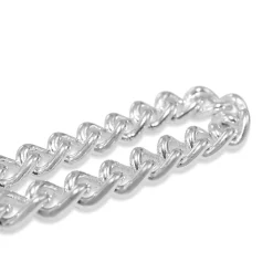 Sterling Silver Curb Link Bracelet With Padlock Clasp