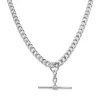Sterling Silver Fob Chain Curb Link Necklace
