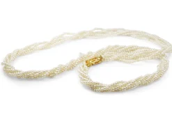Vintage Seed Pearl Necklace on Plated Clasp
