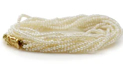 Vintage Seed Pearl Necklace on Plated Clasp